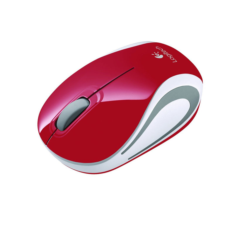 Logitech M187 Ratón inalámbrico Ultra Portable Rojo