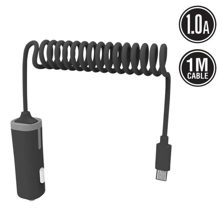Cargador Coche Negro Micro USB Reversible 1A Muvit iO.