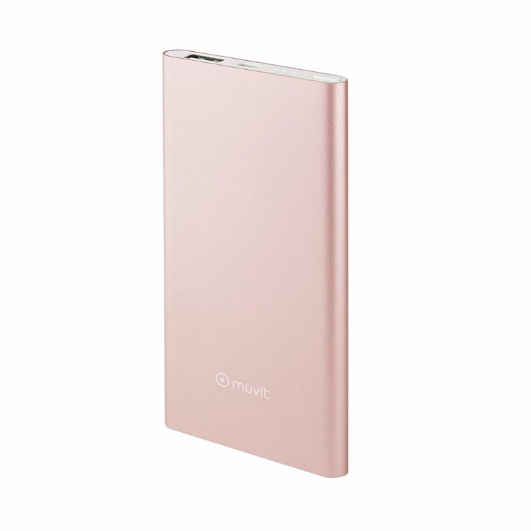 Power Bank Muvit 5000mAh MUCHP0087 USB 2A cable USB-MicroUSB rosa dorado (NUEVO)