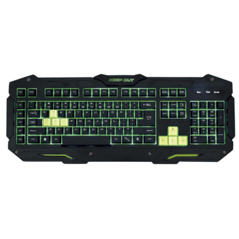 Teclado Keep Out F89S Gaming Retroiluminado USB Negro
