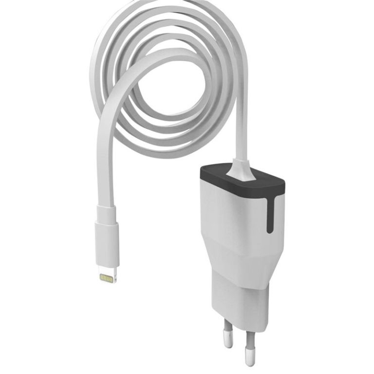 Transformador Muvit io para Apple MFI 1A cable 1m blanco (NUEVO).