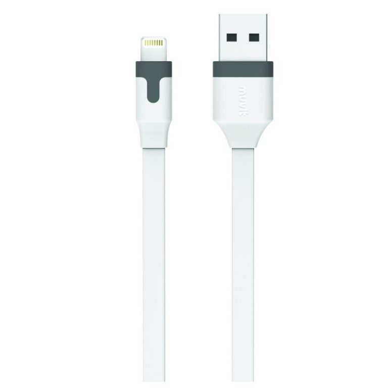 Cable USB Muvit io Apple Light-ning MFI 2.4A 2m blanco (NUEVO)
