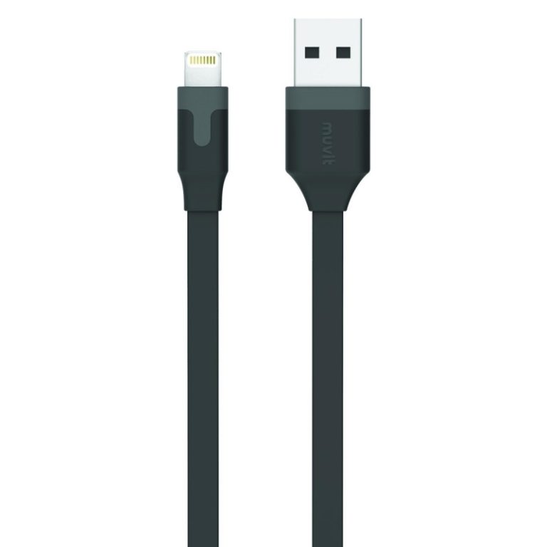 Cable USB Muvit io Apple Lightning MFI 2.4A 1m negro