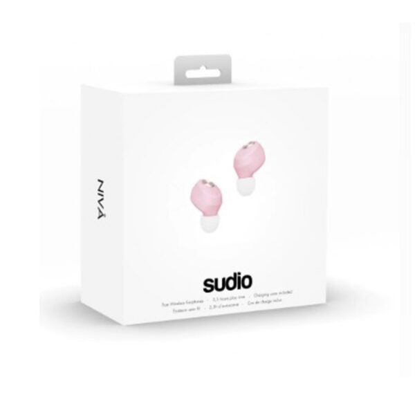Auriculares de botón Sudio Niva Bluetooth True Wireless Rosa (NUEVO) - Imagen 3