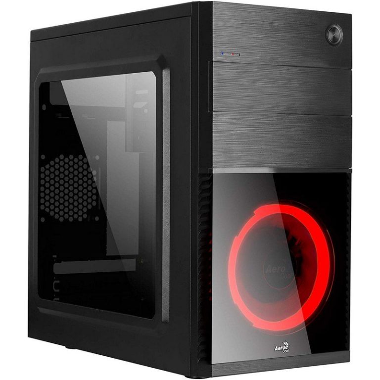 Caja de Ordenador Aerocool CS105RD Micro ATX y Mini-itx,Ventilador Negro/Rojo