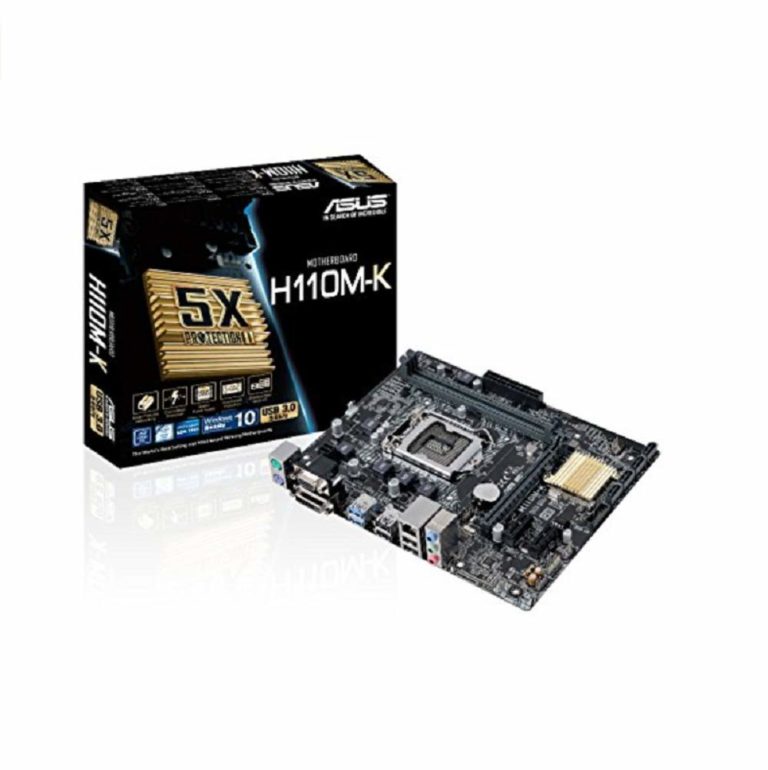 Placa Base ASUS H110M-K (2 x DIMM, DDR4, Intel H110, 2133 MHz, DVI, mATX)