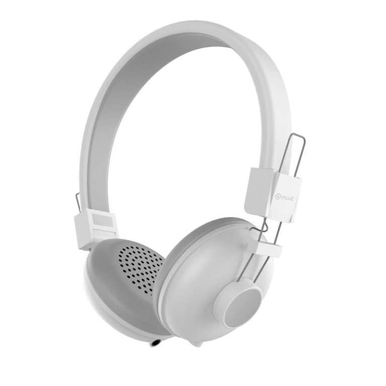Cascos Stereo 3.5mm N1C Muvit iO color blanco.