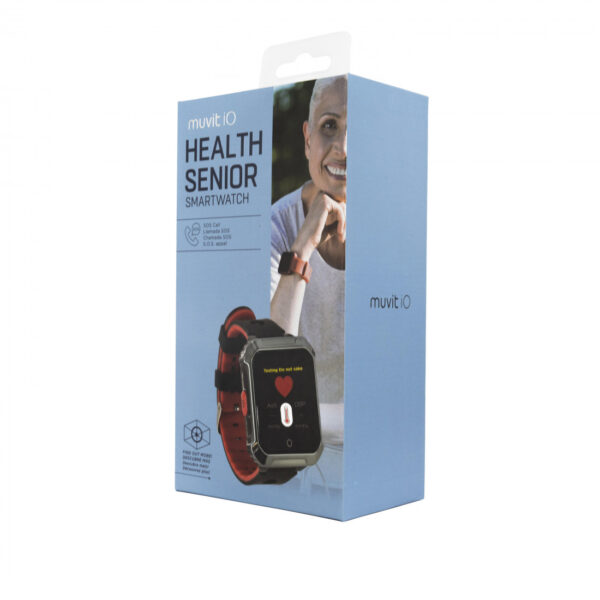 Reloj GPS de Actividad y SOS Muvit iO Health Senior negro/rojo Usado - Imagen 3