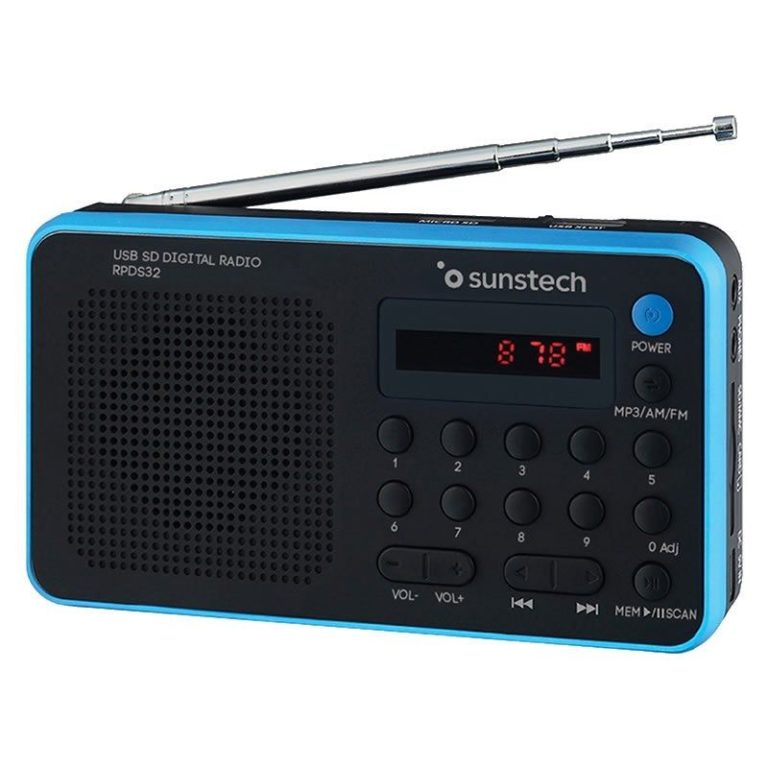 Radio portátil digital AM/FM Sunstech RPDS32BL Azul