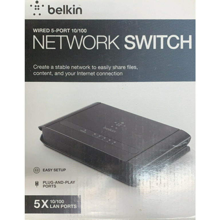 Switch Belkin F5D5131az5 -5 Puertos, Negro WIRED 5-PORT 10/100