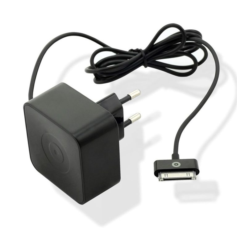 Transformador Muvit Apple 30 Pin 1A cable 1,2m negro.