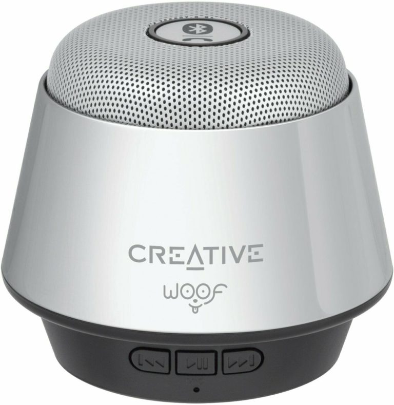 Altavoz Bluetooth Creative Labs Woof plateado **Embalaje dañado, producto nuevo**