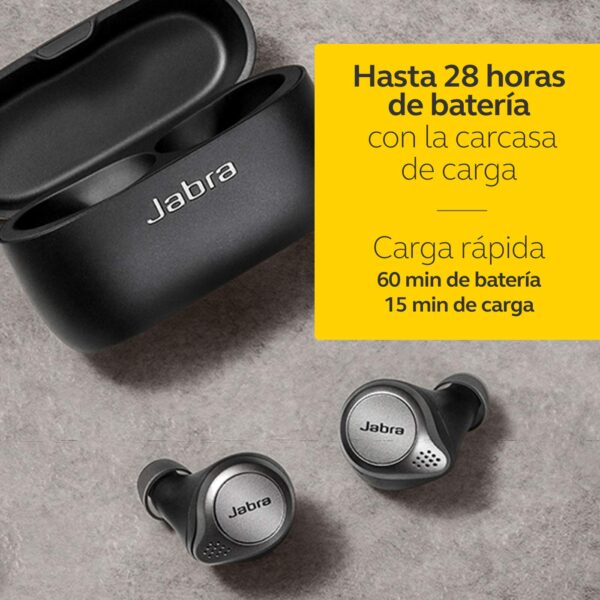 Auriculares Jabra Elite 75t True Wireless con Alexa integrada en Titanio y negro - Imagen 2