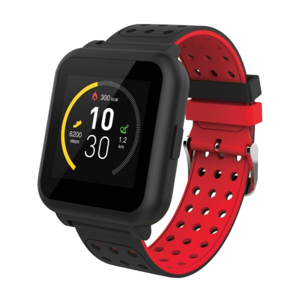 Reloj inteligente de actividad y sueño Muvit iO Trendy negro/rojo