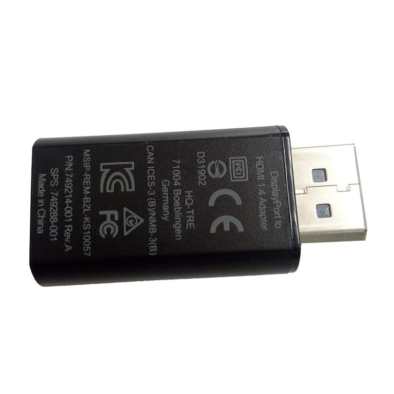 Adaptador DP a HDMI compatible con HP Laptop DisplayPort a HDMI 1.4