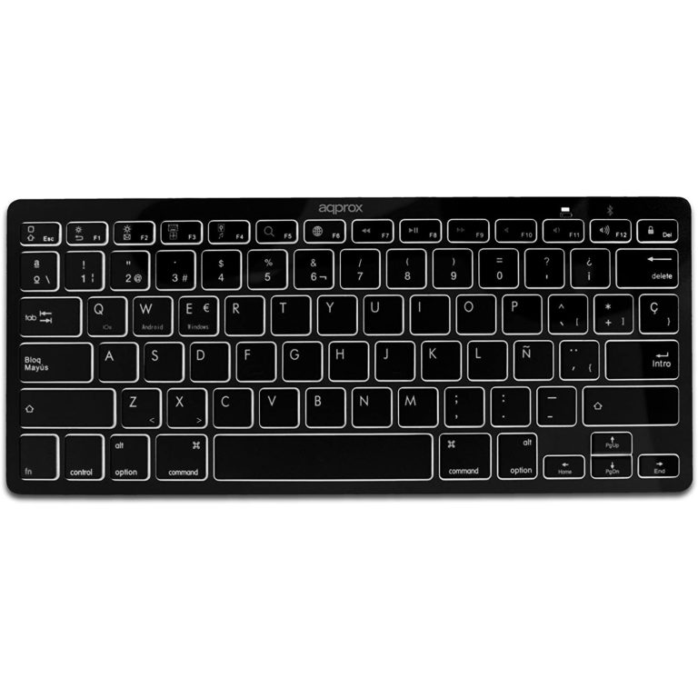 Teclado Universal Approx APPKBBT02B Bluetooth 3.0 Teclado Español color negro