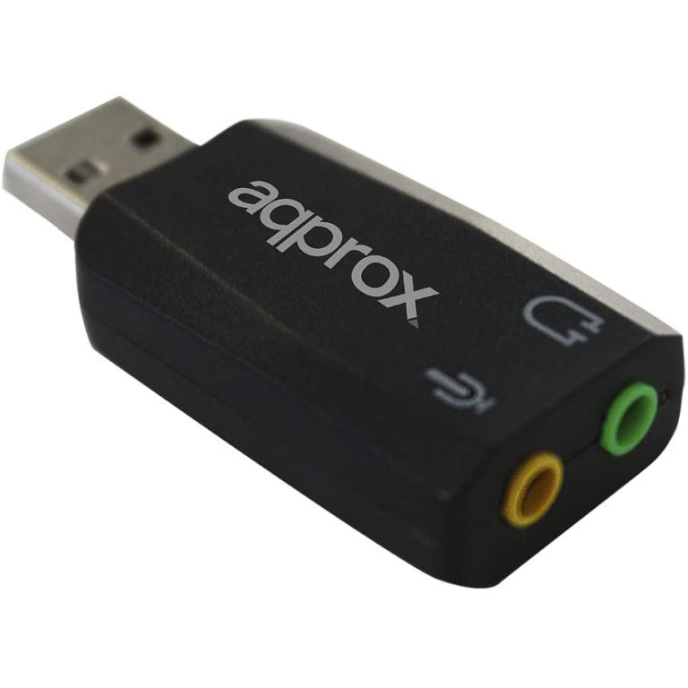 Tarjeta de Sonido externa Approx APPUSB51 USB 5.1, Color Negro
