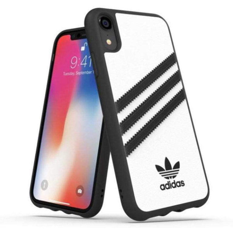 Funda Adidas 3 rayas Samba para Apple iPhone XR blanca/negra