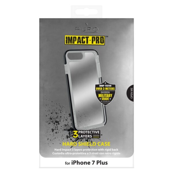 Carcasa Puro Impact Pro Apple iPhone 8 Plus/7 Plus transparente/negro - Imagen 3