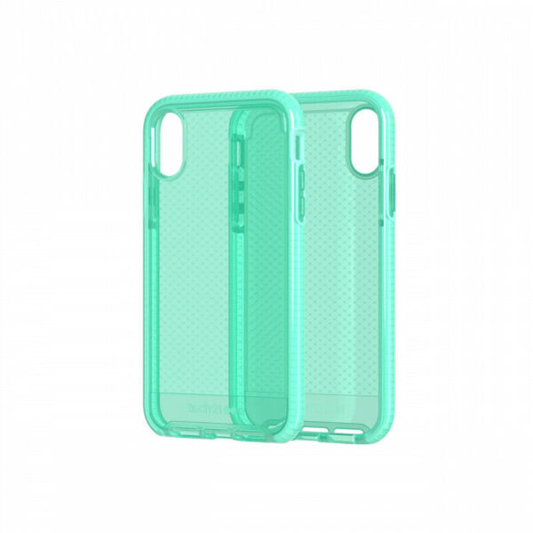 Funda de Silicona Tech21 Evo Check neon aqua para Apple iPhone XR Usada - Imagen 3