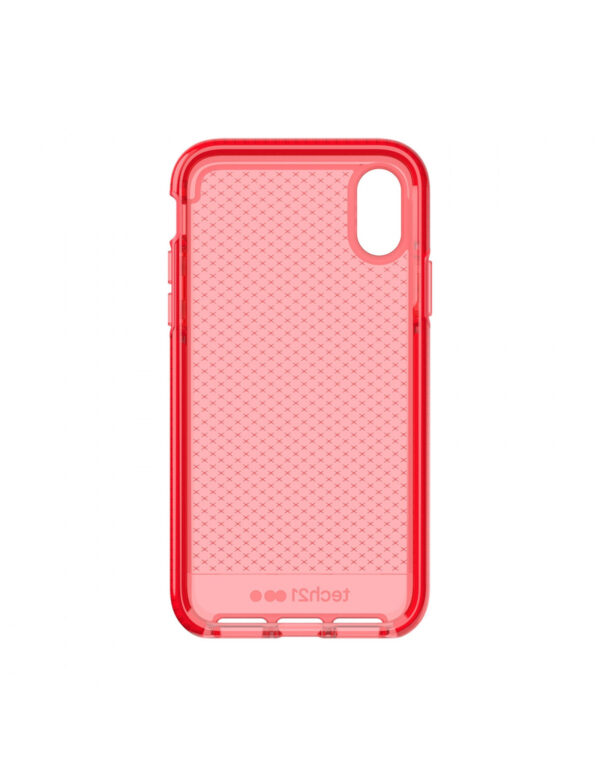 Funda Silicona Tech21 Evo Check roja transparente Apple iPhone X/Xs (sin abrir) - Imagen 4