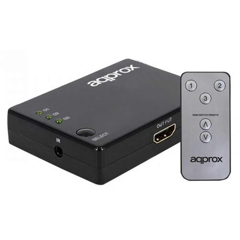 Adaptador HDMI Approx APPC29 Switch 3x1 HDMI 1080P + IR Sensor
