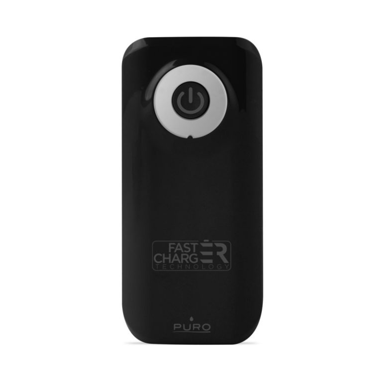 Power Bank Puro 4000 mAh 2 puertos 2.4A cable USB-Micro USB fast charge negra