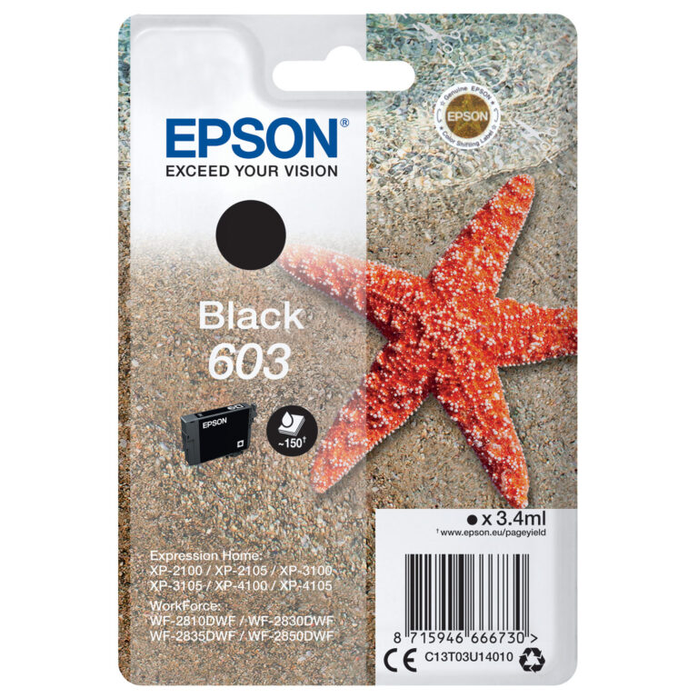Cartucho de tinta negro Epson Estrella de mar 603