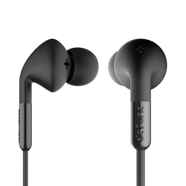 Auriculares DeFunc + MUSIC con cable jack 3,5 mm color negro.