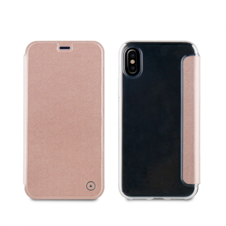 Funda Folio Muvit para Apple iPhone Xs/X oro rosa (NUEVO)