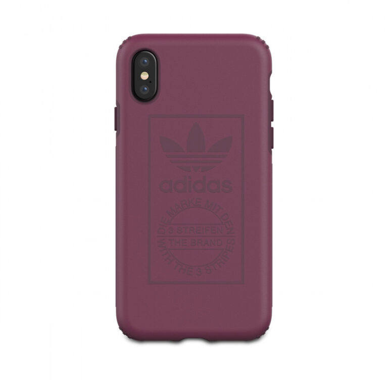Carcasa Oficial Adidas para Apple iPhone Xs/X Shockproof Techink granate