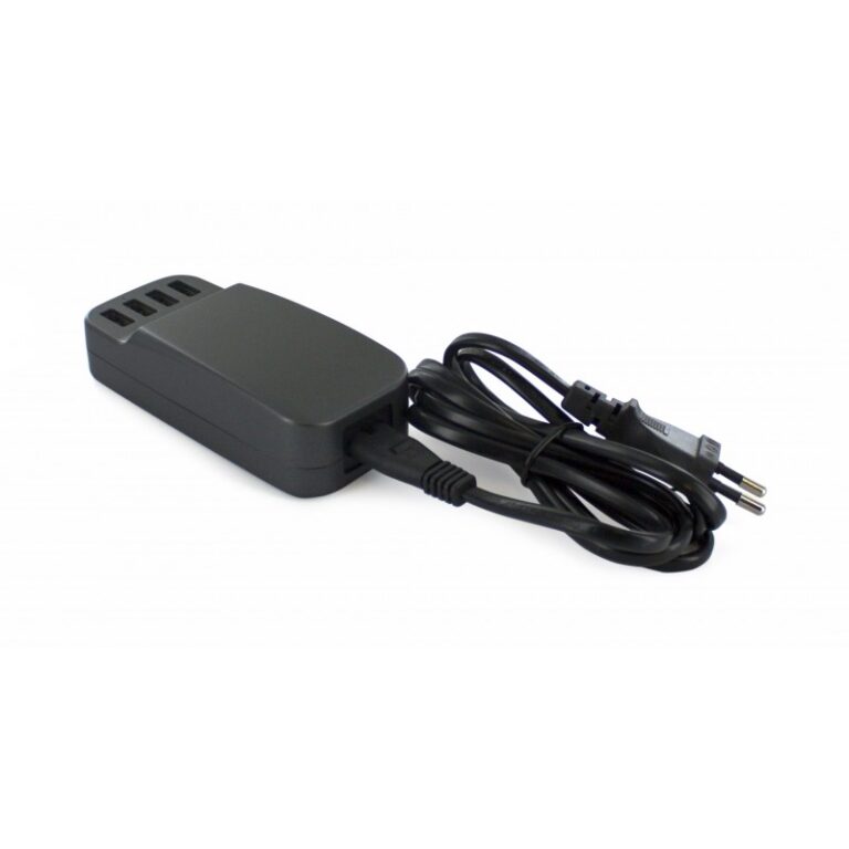 Cargador de dispositivo móvil Muvit con 4 puertos USB color negro 2.4A 1A