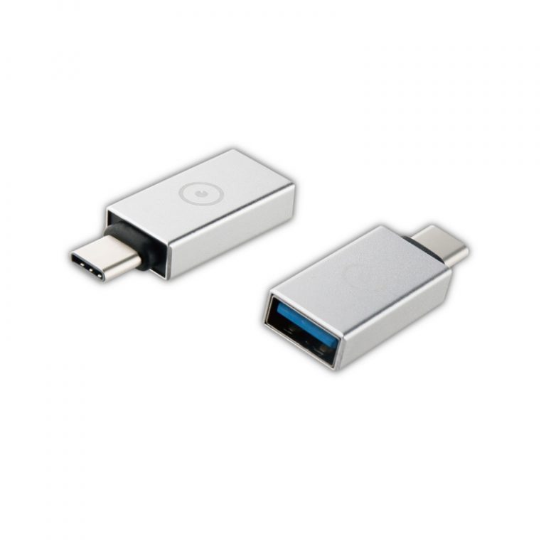 Adaptador Muvit USB OTG 3,0 a Tipo C Plata