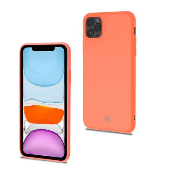 Funda Celly Candy Silicona Naranja para Apple iPhone 11 Pro Max