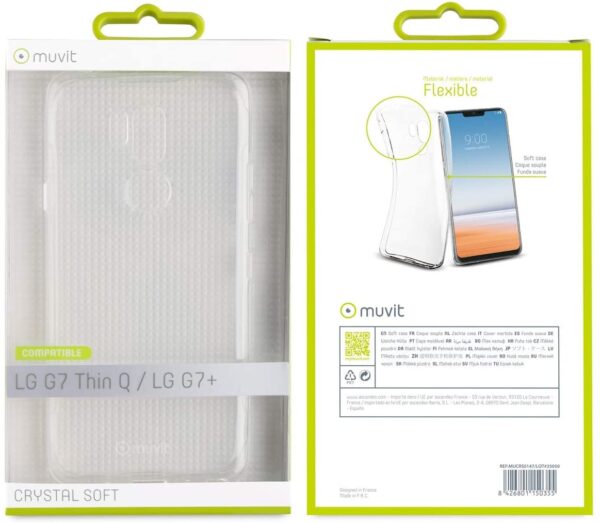 Funda Muvit Cristal Soft LG G7 ThinQ / LG G7+ transparente - Imagen 3