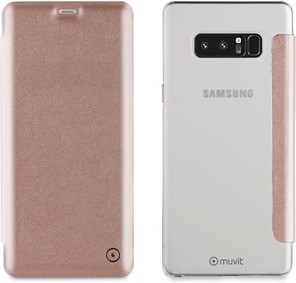 Funda Folio Muvit para Samsung Galaxy Note 8 oro rosa