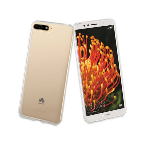 Carcasa Muvit Cristal Soft para Huawei Y6 2018 transparente.