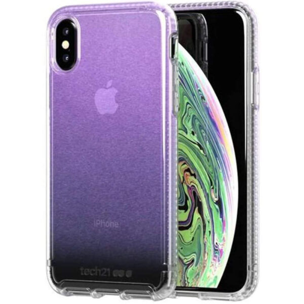 Carcasa Tech21 Pure Shimmer para Apple iPhone X / XS rosa.