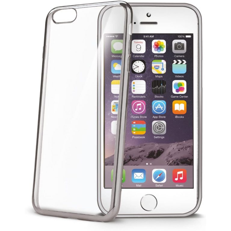 Funda Celly Láser transparente borde gris para iPhone 7/iPhone 8