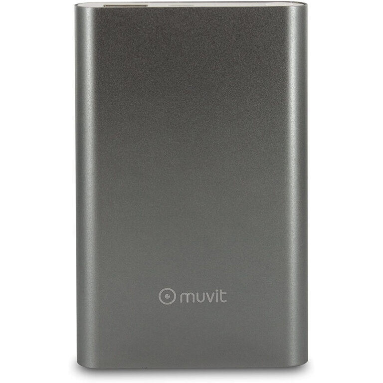 Power Bank Muvit 10000mAh MUCHP0110 USB 2A cable USB-MicroUSB plata (NUEVO)