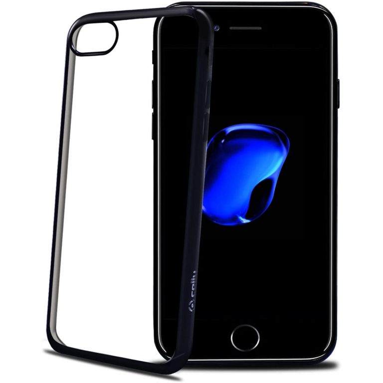 Funda Celly laser transparente con borde negro para Apple iPhone 7/ iPhone 8