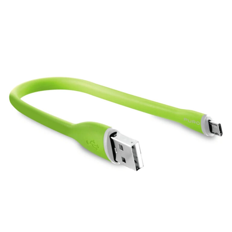 Cable PURO USB-Micro USB 2A 0.2m verde