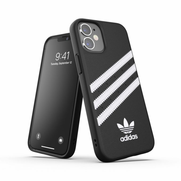 Funda Adidas 3 rayas Samba Apple iPhone 12 mini negra/blanca
