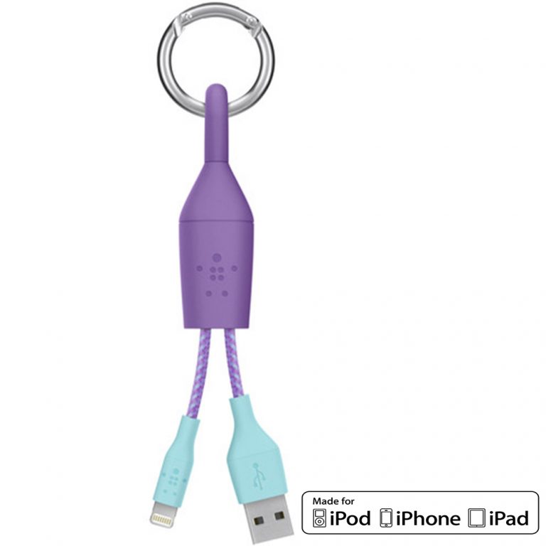 Cable Belkin Apple Llavero 6'' Morado