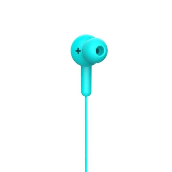 Auriculares DeFunc Basic Music con cable jack 3,5mm color cyan. - Imagen 2