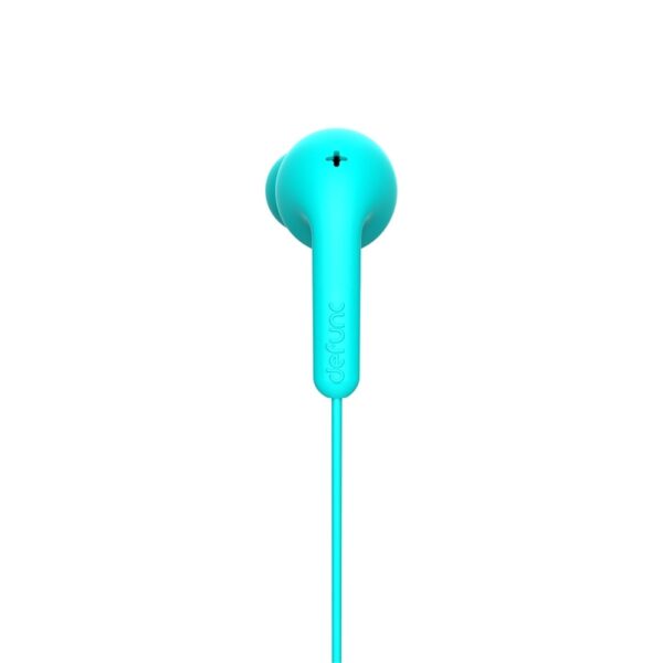 Auriculares DeFunc Basic Music con cable jack 3,5mm color cyan. - Imagen 3