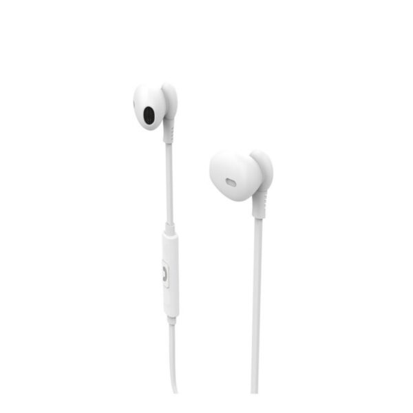 Auriculares Muvit estéreo M1C 3.5mm blanco.