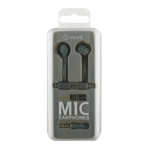 Auriculares Muvit estéreo M1C 3.5mm gris - Imagen 4