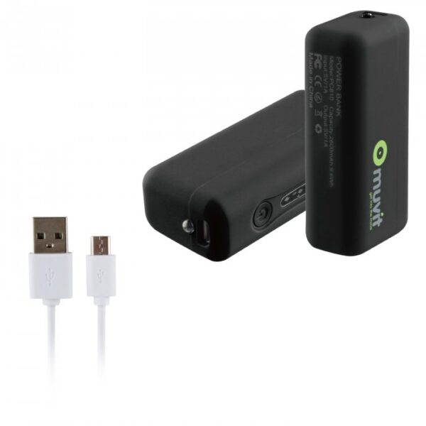 Power Bank Muvit 2600 mAh Negro MUCHP0051