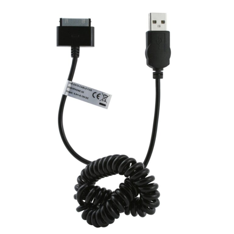 Cable Muvit USB-30 pin 1A 1m negro.